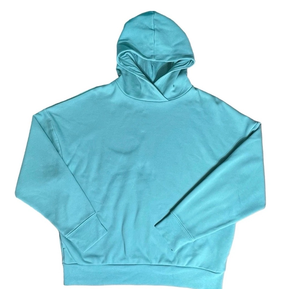 Fabletics Men's Aqua Crewneck Hoodie Pullover Small Preppy Gym Athletic